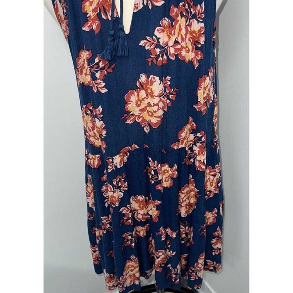 Aeropostale Dress Womens Medium Blue Floral Sleev… - image 6