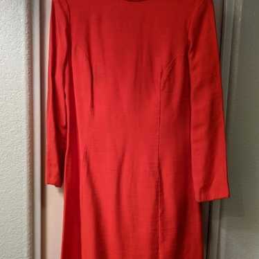 Vintage 60s 70s Henry Lee Red Dress - image 1