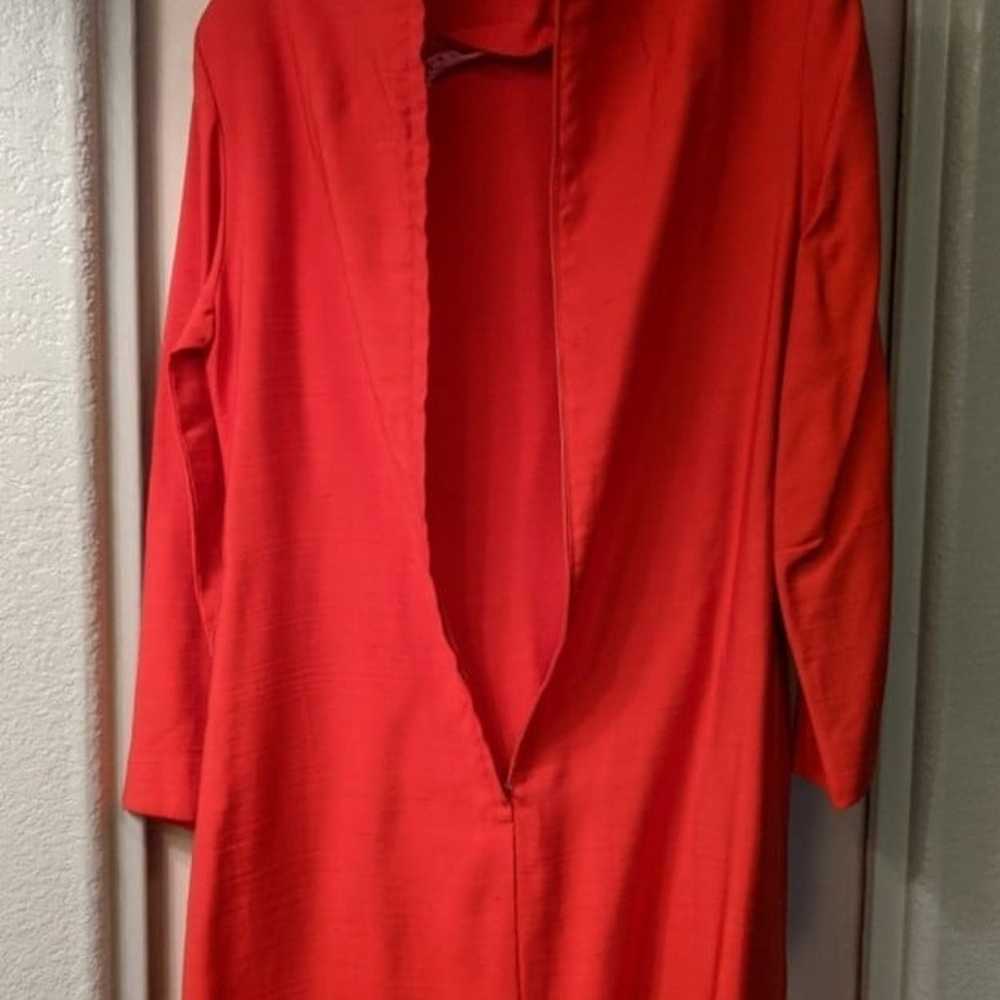 Vintage 60s 70s Henry Lee Red Dress - image 3