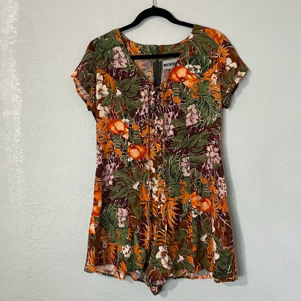 Vtg Joni Blair Floral Romper 90s Shorts. - image 1