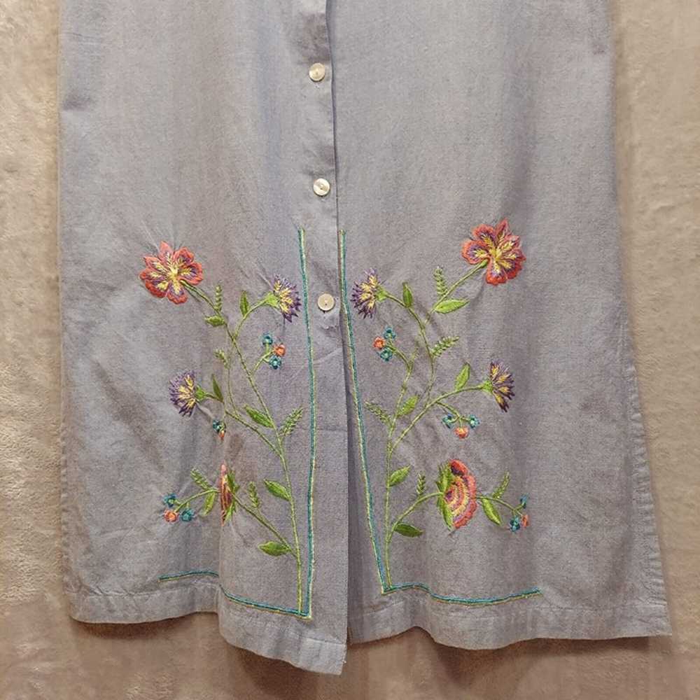 BFA Classics Womens size M blue cotton Button Dow… - image 4