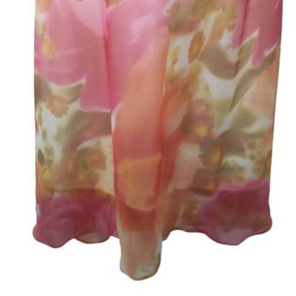 Vintage Cartise International Pink Floral Chiffon… - image 4