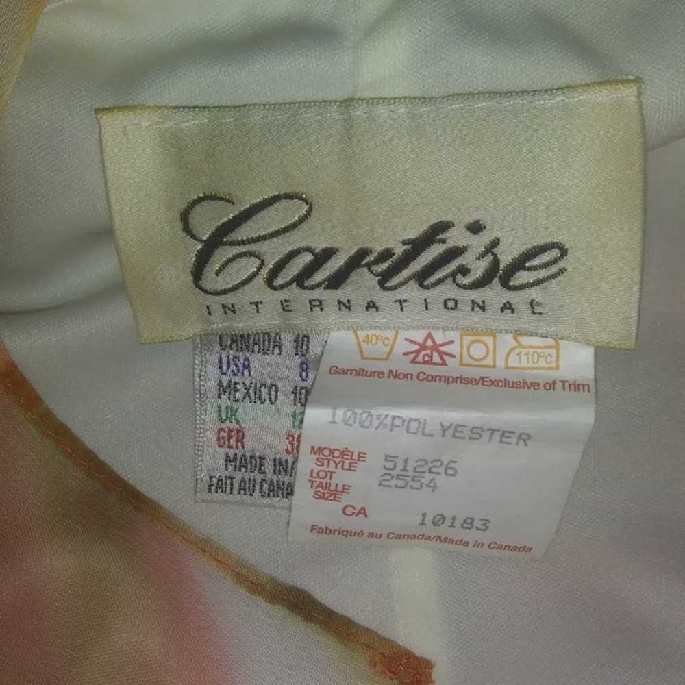 Vintage Cartise International Pink Floral Chiffon… - image 7