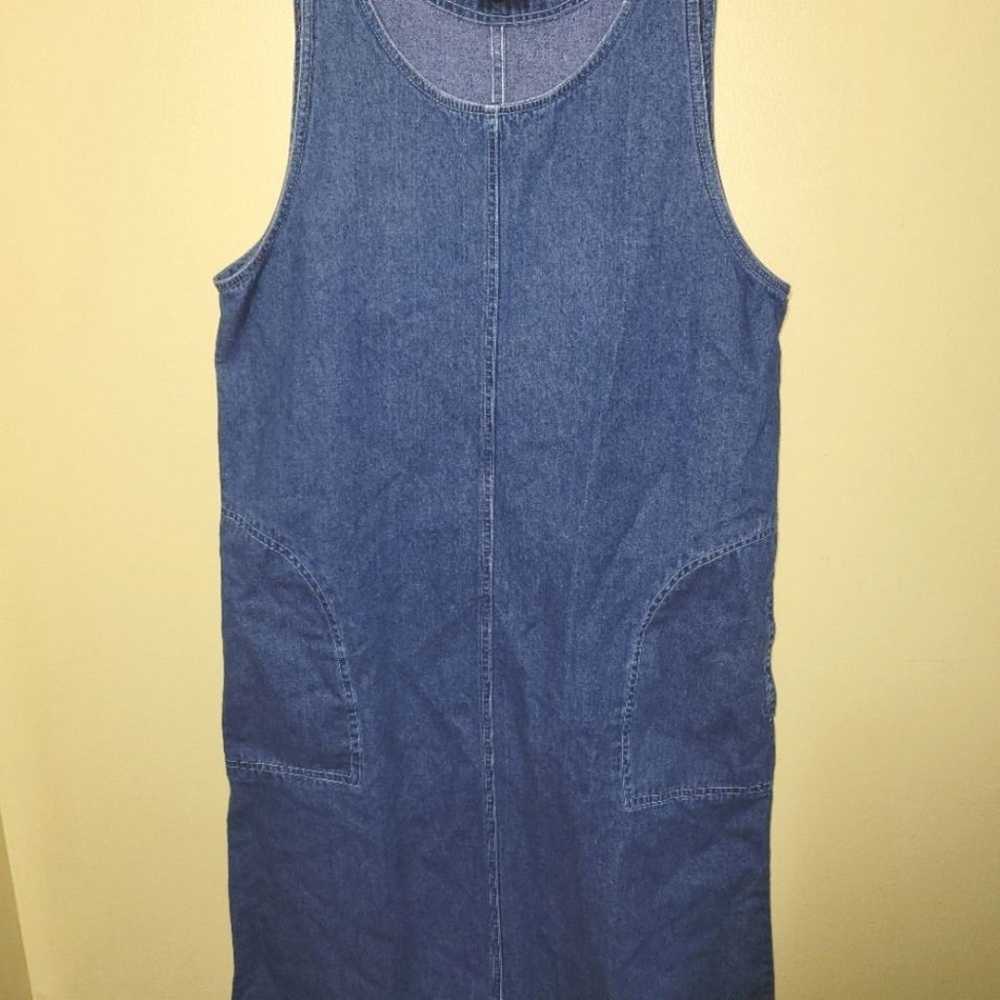 Vintage Ty Original Denim Midi Dress 10 - image 3