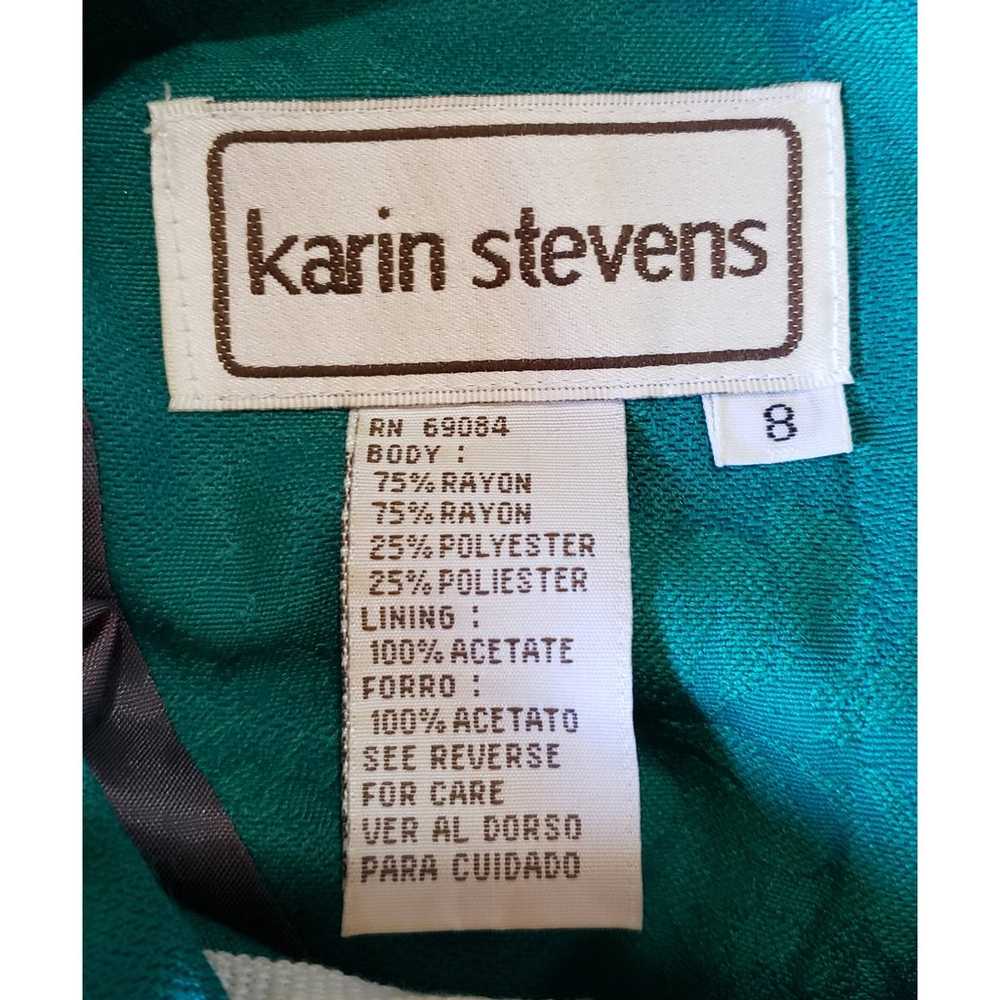 Karen Steven's size 8 vintage green dress - image 5