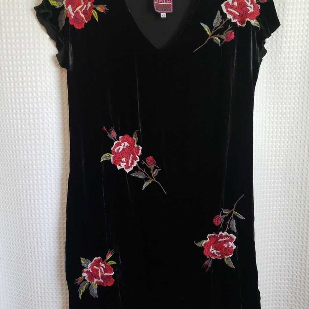 Neiman Marcus Velvet floral mini dress - image 7