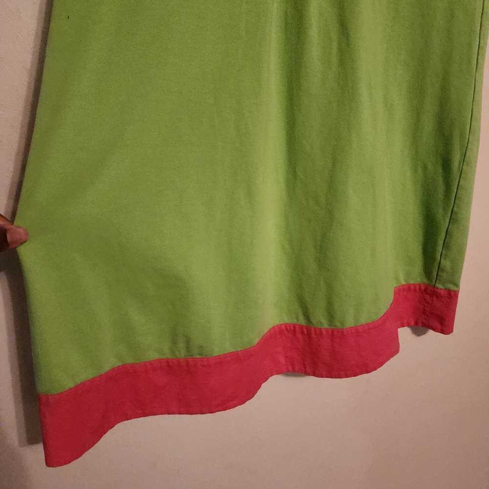 Vintage Lilly Pulitzer Green/Pink Sleeveless Mini… - image 5