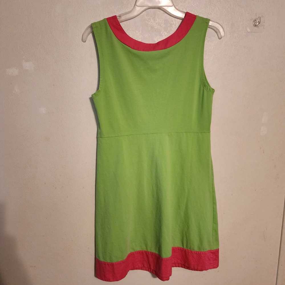 Vintage Lilly Pulitzer Green/Pink Sleeveless Mini… - image 8