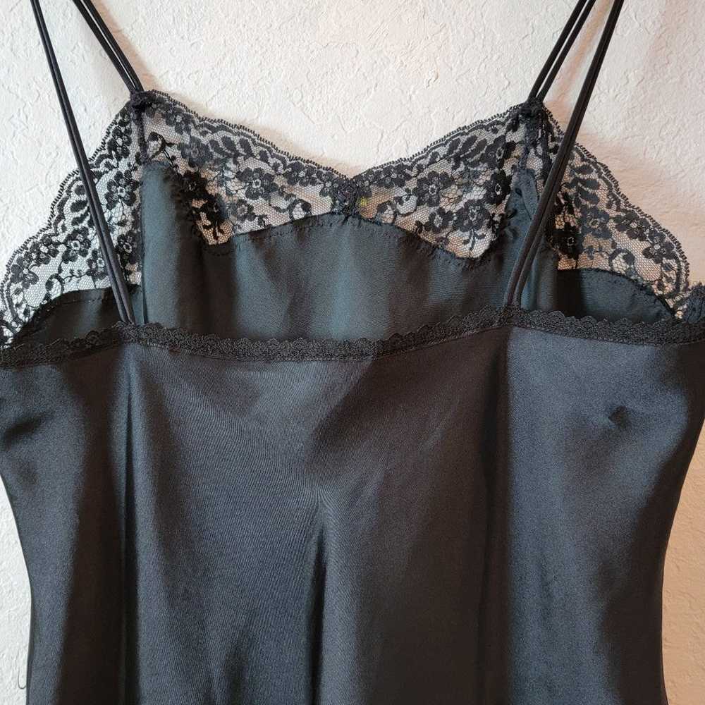 Vintage Victoria's Secret Black 90s Rose Lace Sat… - image 4