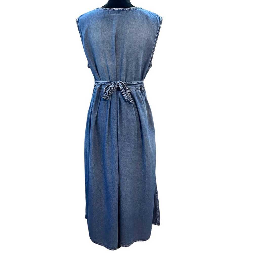 Vintage Denim Midi Dress Sz M - image 2