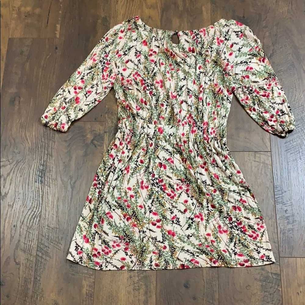 Vintage Forever 21 Floral Cream Shirt Dress - image 4