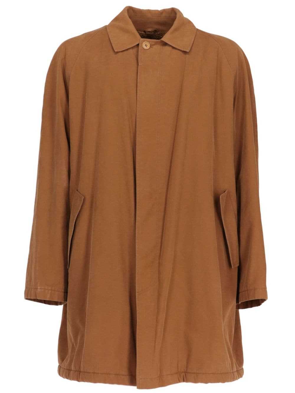 Romeo Gigli Pre-Owned 1990s cotton coat - Brown - image 1