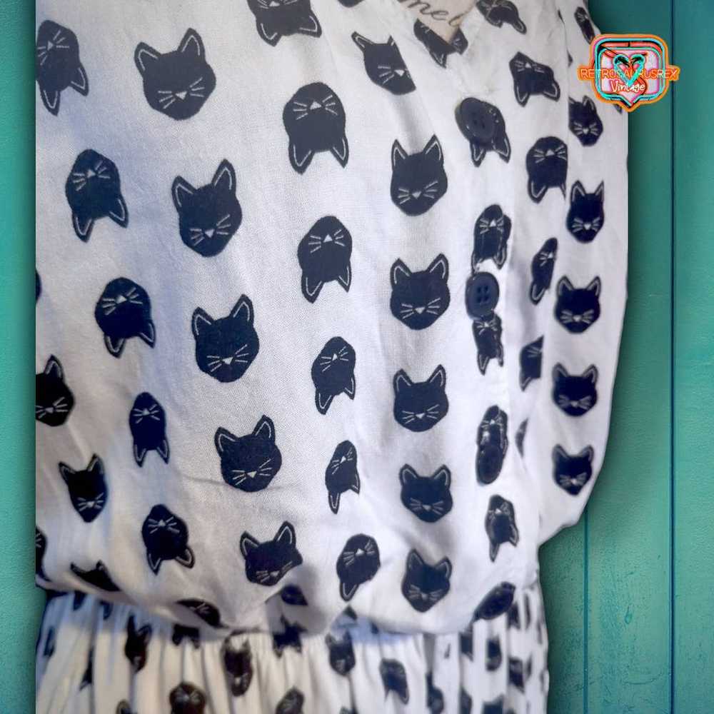 Mimi Chica Crazy Cat Lady Print Sleeveless Sundre… - image 4