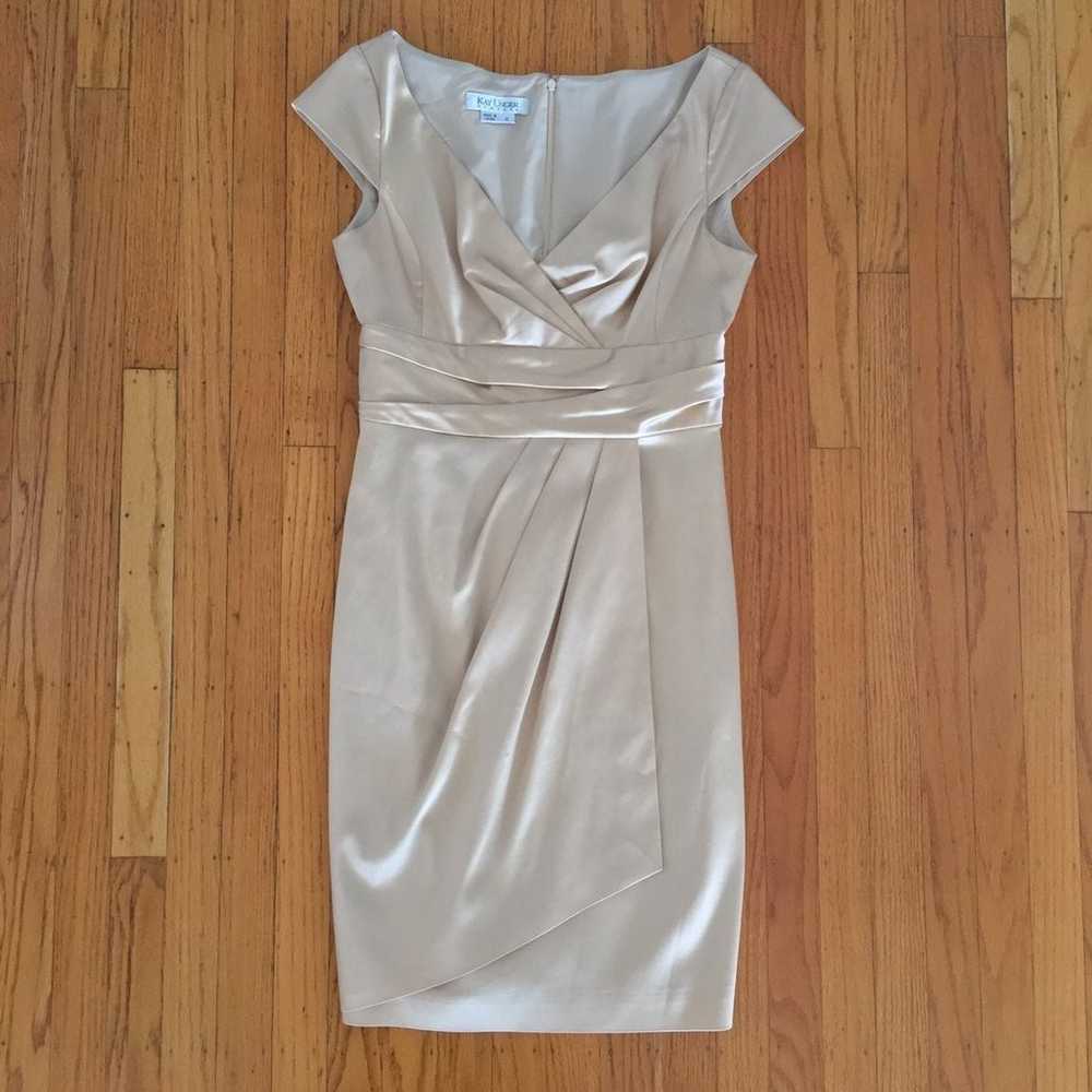 Kay Unger Champagne Gold Pinup Dress 8 - image 1