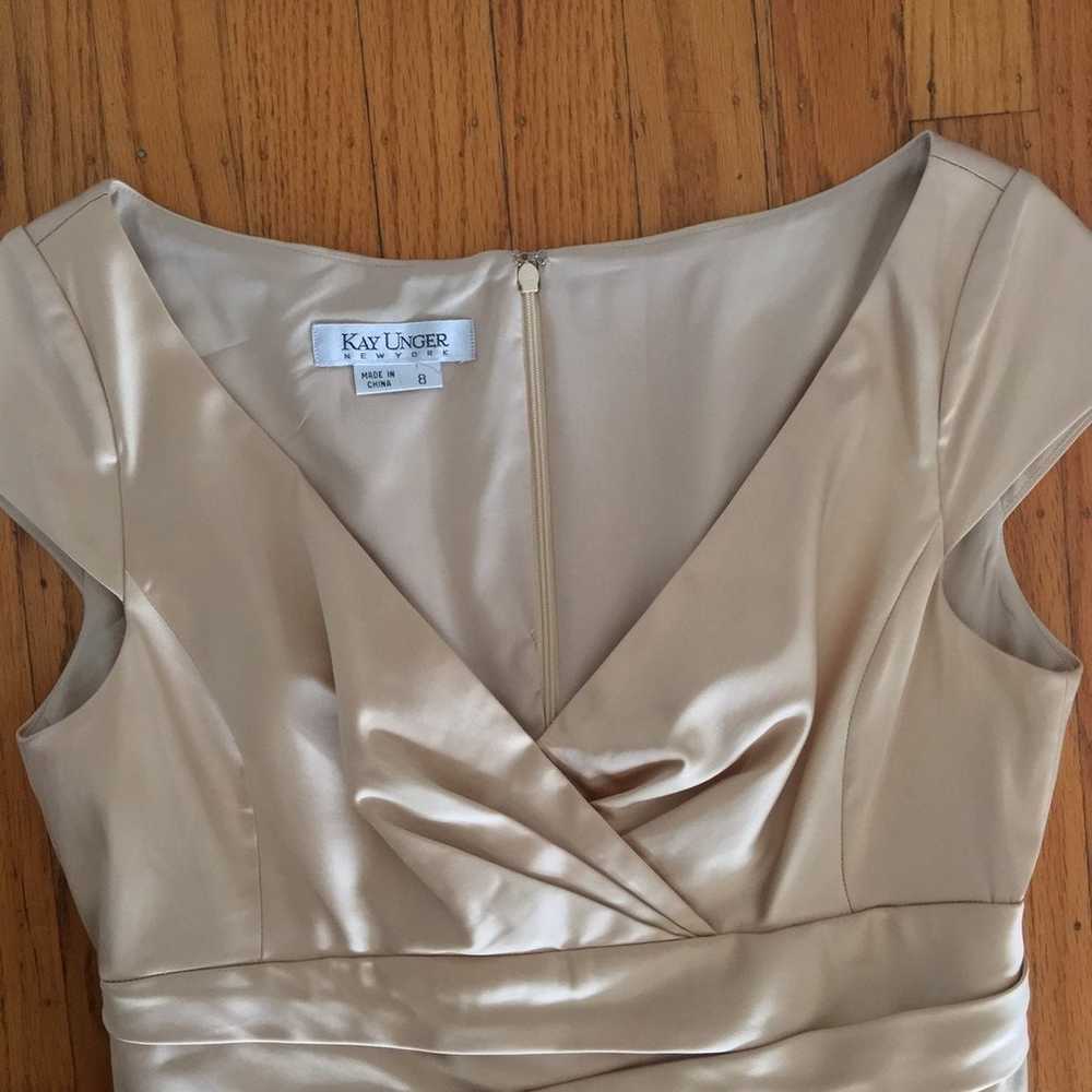 Kay Unger Champagne Gold Pinup Dress 8 - image 2