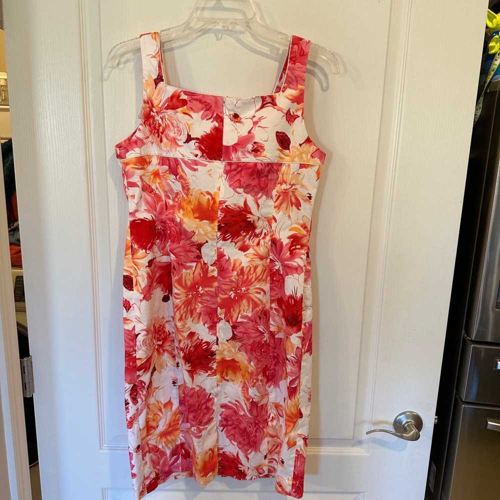 Vintage Perceptions Pink Floral sleeveless sheath… - image 3