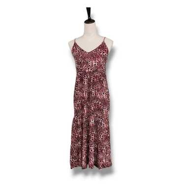 Millenium Pink Cheetah Print Vintage Maxi Dress - image 1