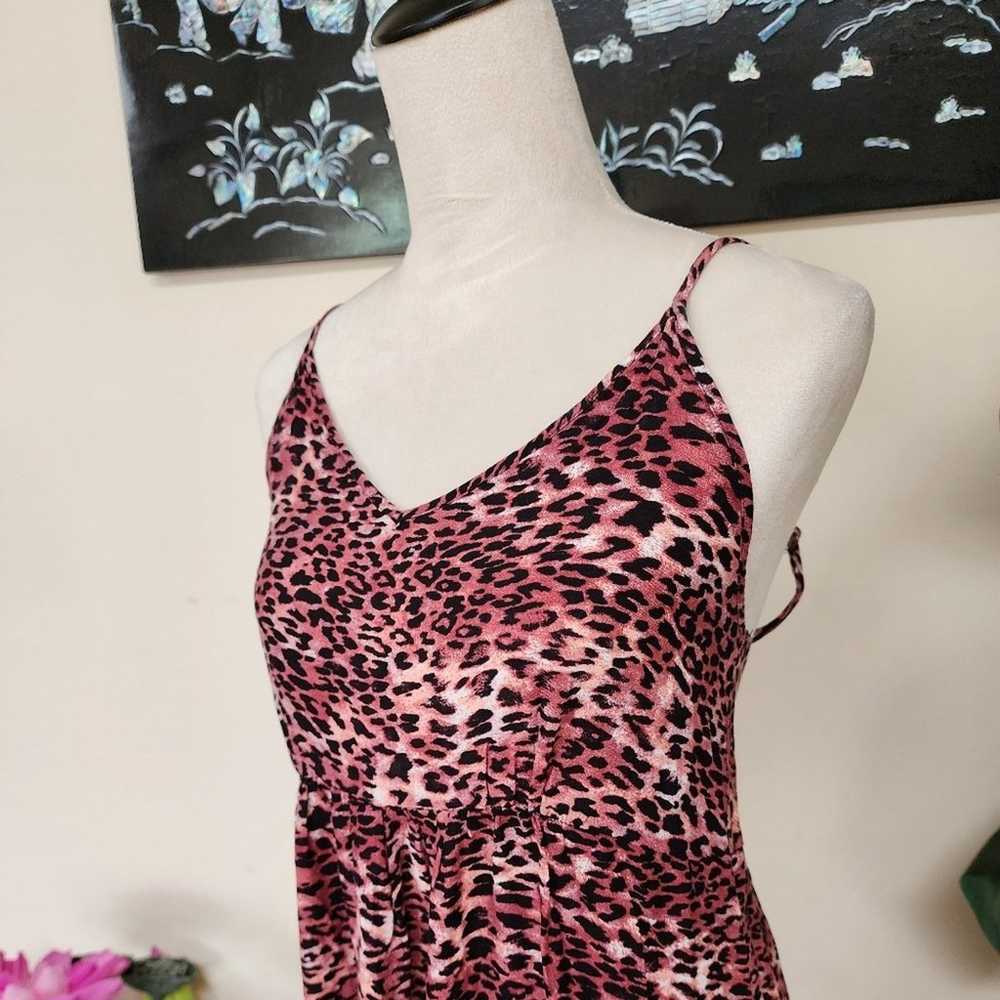 Millenium Pink Cheetah Print Vintage Maxi Dress - image 3