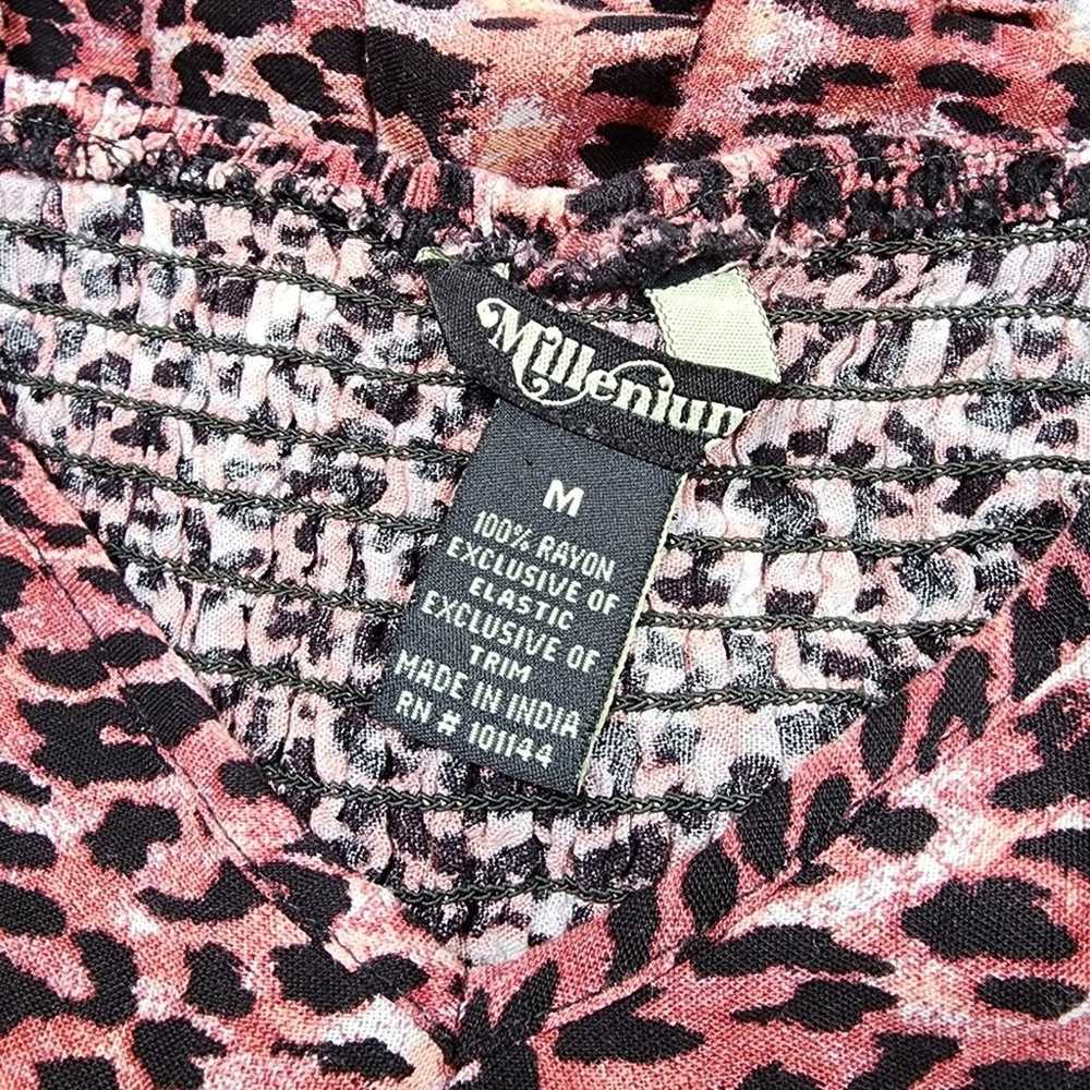 Millenium Pink Cheetah Print Vintage Maxi Dress - image 6