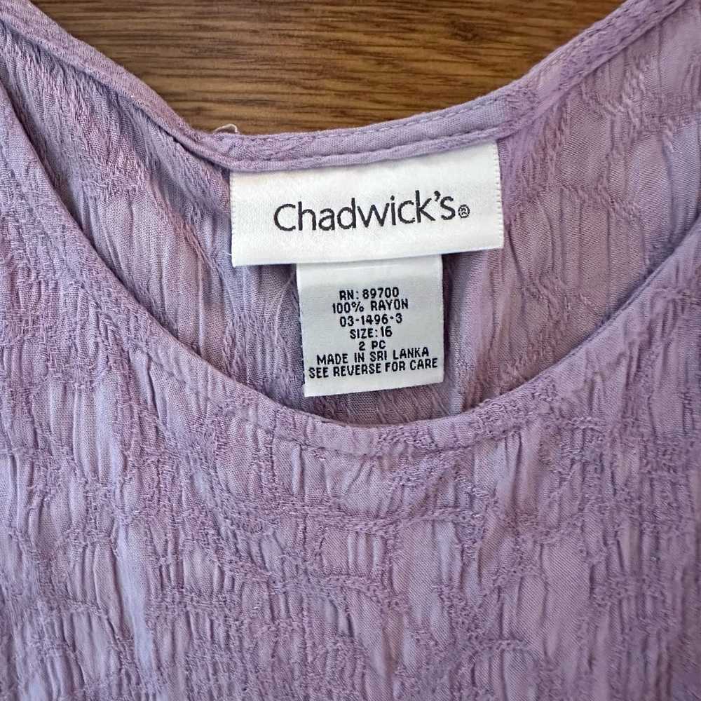 Vintage 90s/Y2K Chadwicks Purple Maxi Dress size … - image 3