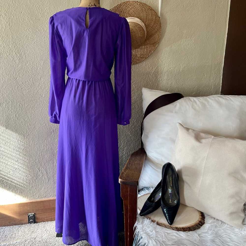 Royal Purple Vintage Maxi Dress by Anthony Richar… - image 4