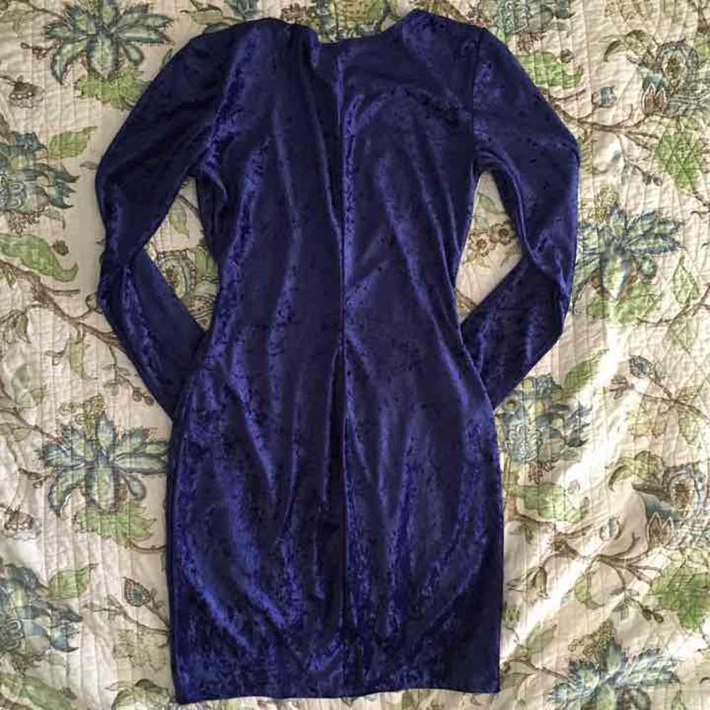 Vintage 90s crushed velvet dress - image 2