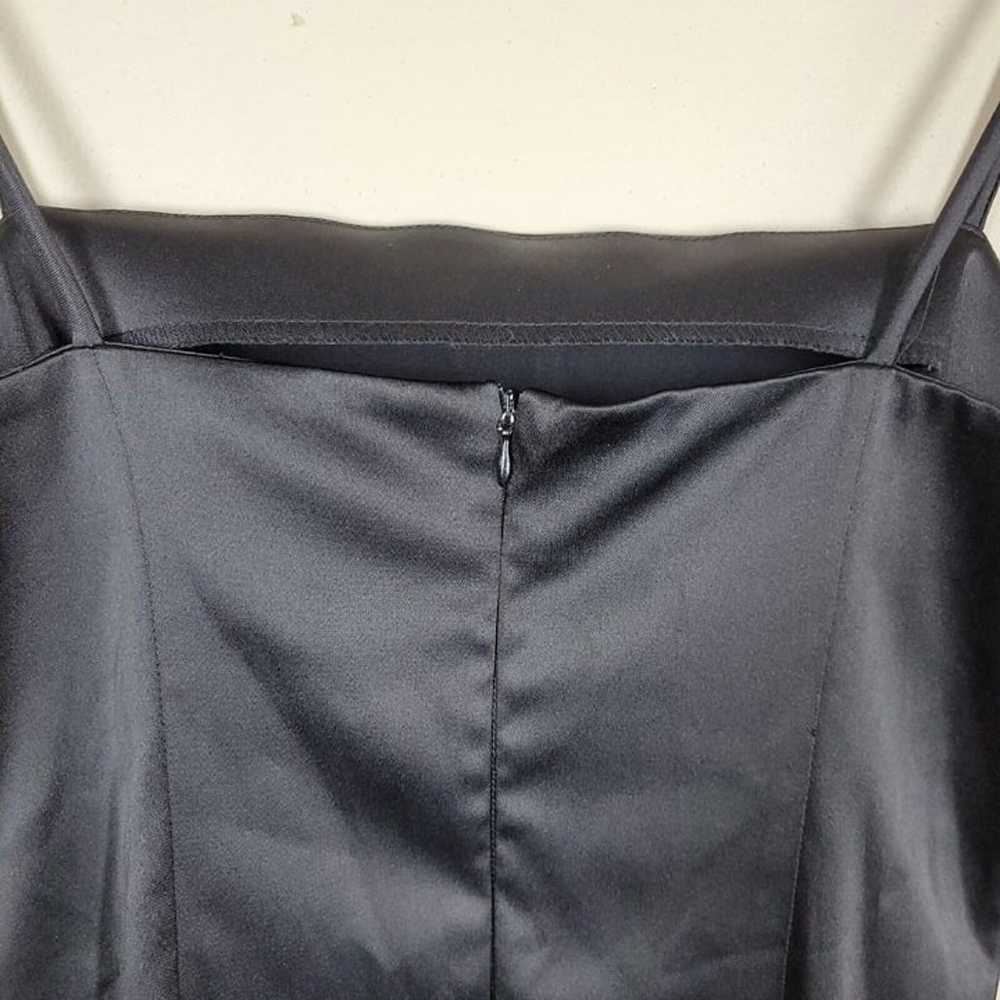 Vintage Y2K Rampage Black Satin Slip Dress 9 Bead… - image 7