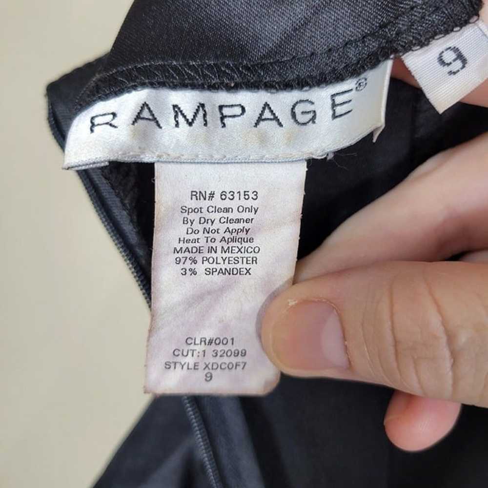 Vintage Y2K Rampage Black Satin Slip Dress 9 Bead… - image 9