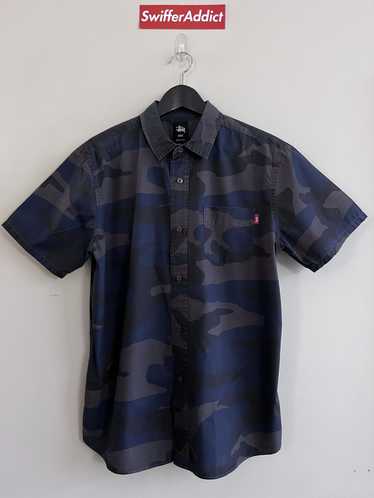 Stussy × Vintage Short Sleeve Camo Button Up Shirt