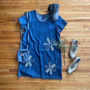 VTG Blue J. Denim Daisy Dress