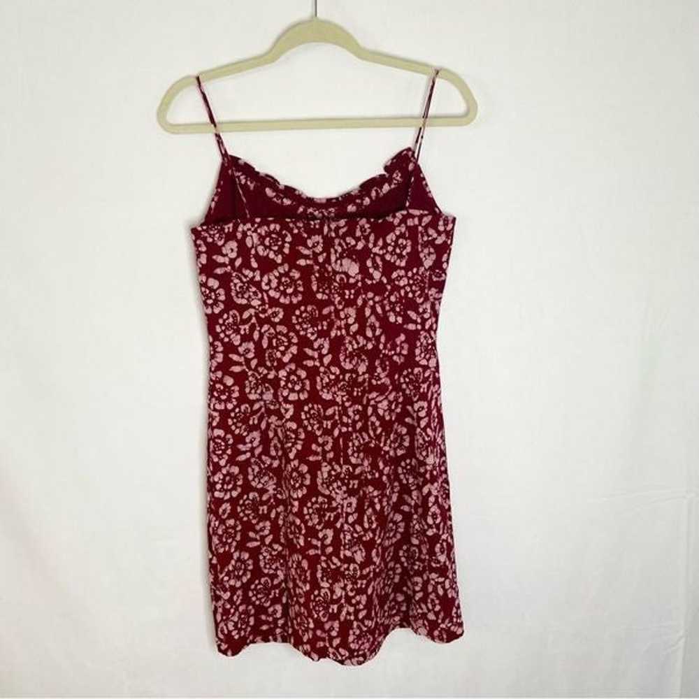 Vintage 90s Y2K Delia’s burgundy floral cami stra… - image 4