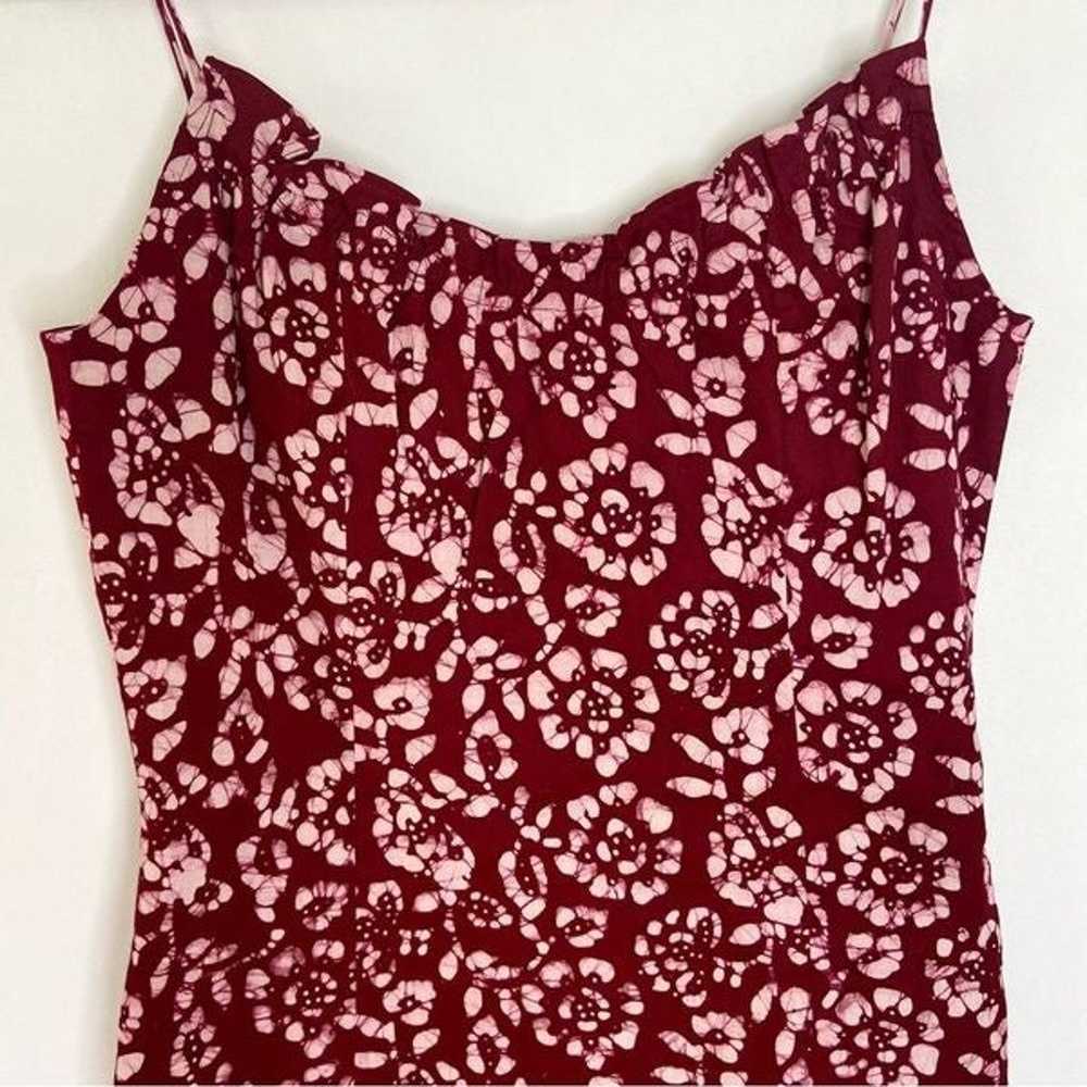 Vintage 90s Y2K Delia’s burgundy floral cami stra… - image 5