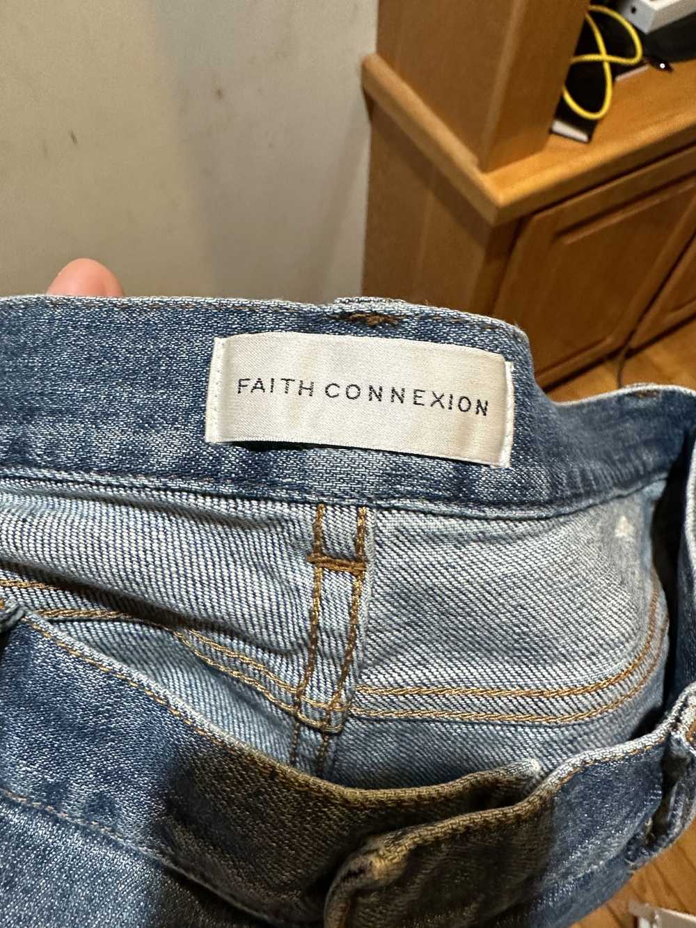 Faith Connexion Slim Light Washed Distressed Denim - image 3