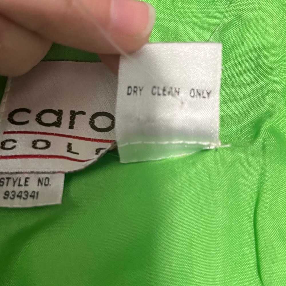 Vintage 90’s Carolina Colours Green Linen Dragonf… - image 10