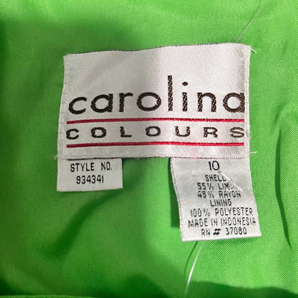 Vintage 90’s Carolina Colours Green Linen Dragonf… - image 9