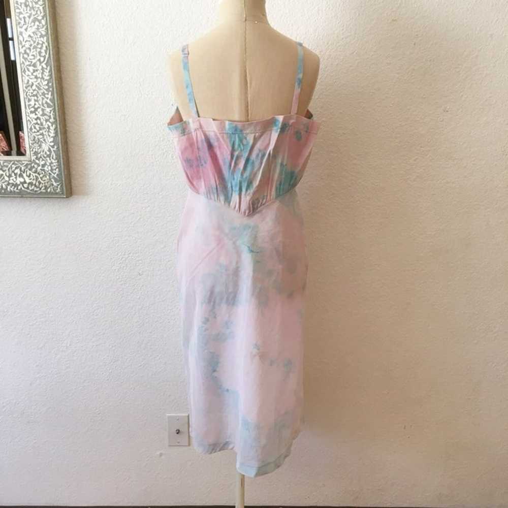 70s Upcycled Tie Dye Slip Dress - image 4