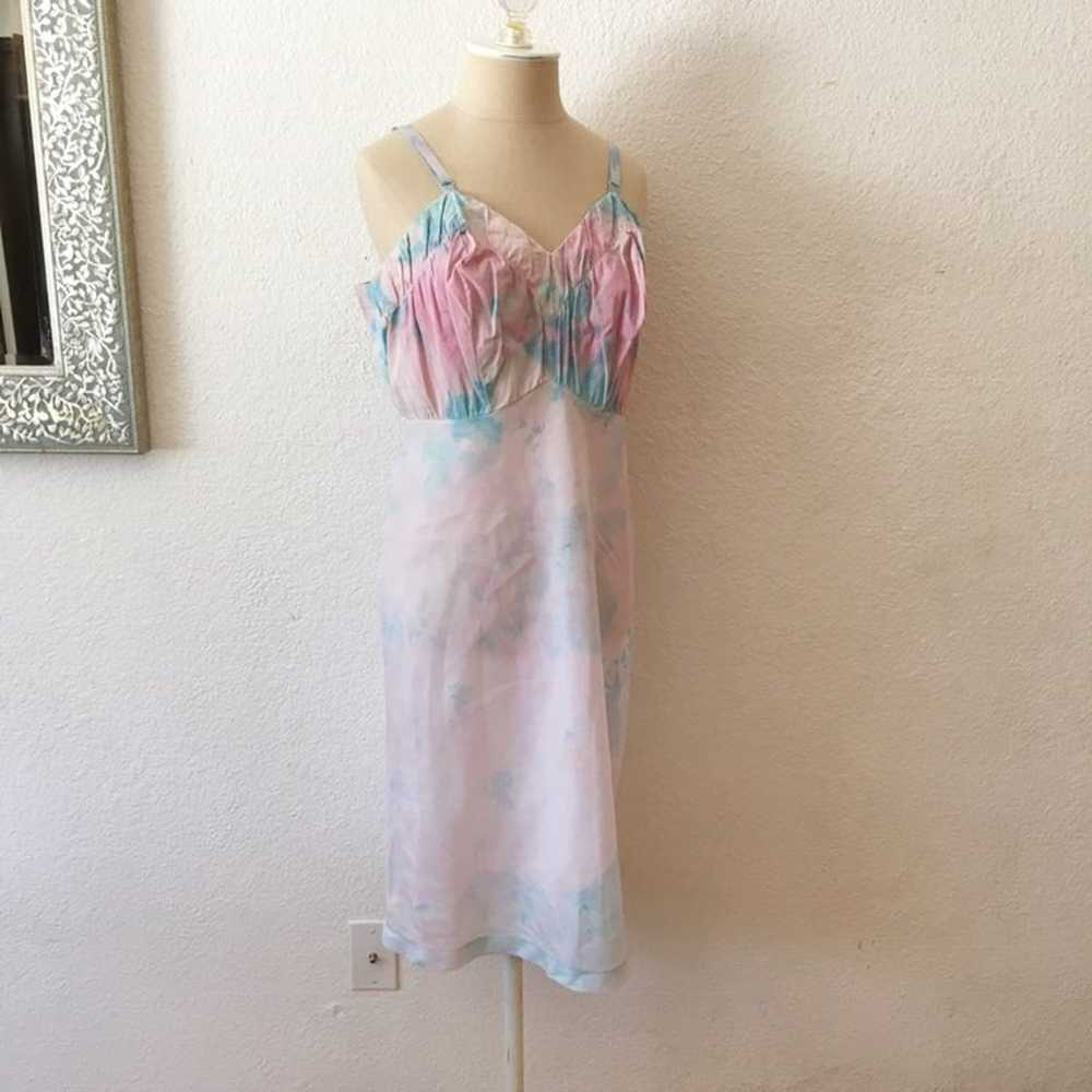 70s Upcycled Tie Dye Slip Dress - image 5