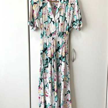 Vintage one-piece dress, long one-piece dress.