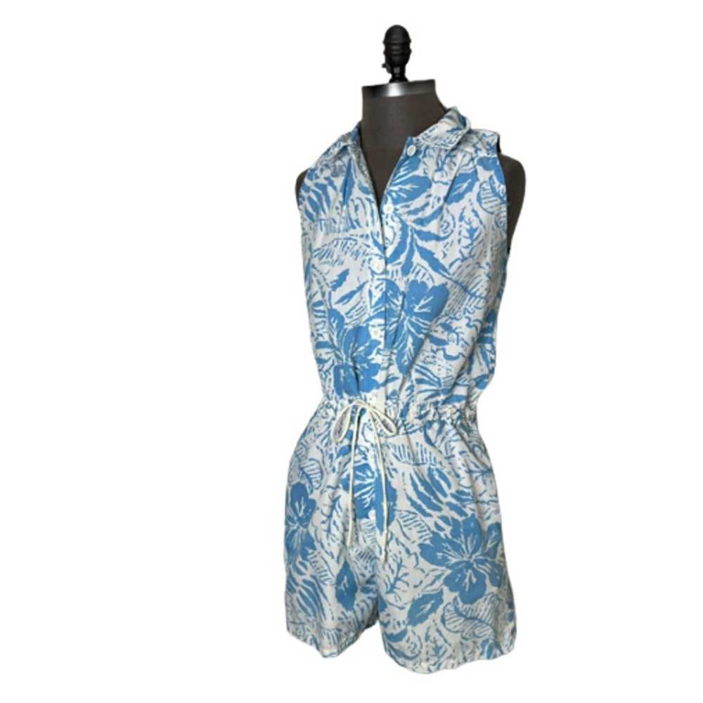 Vintage 1980's Justin aleen Womens Romper Tropica… - image 1