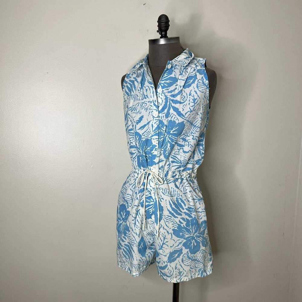 Vintage 1980's Justin aleen Womens Romper Tropica… - image 2