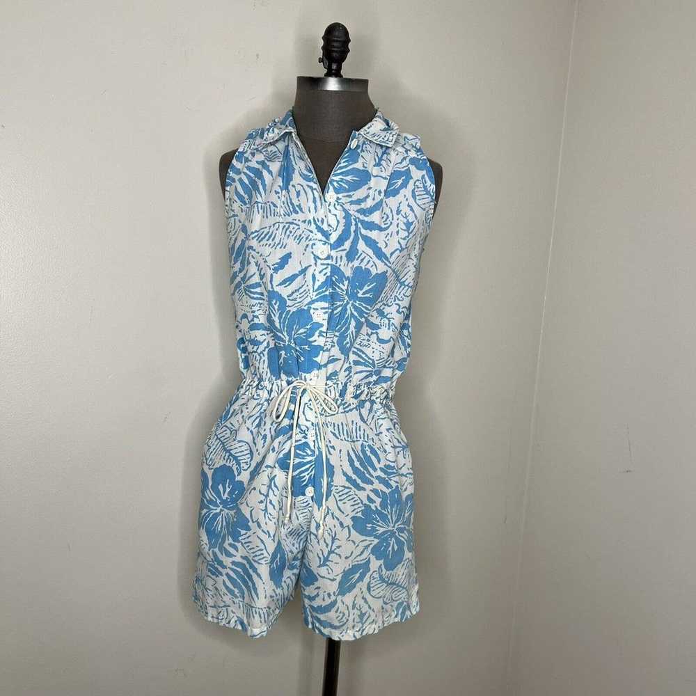 Vintage 1980's Justin aleen Womens Romper Tropica… - image 3