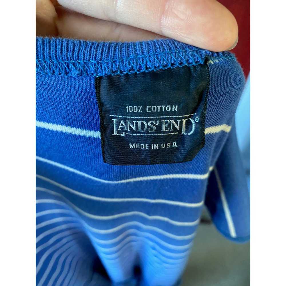 lands end jumper knit blue white stripe - image 6