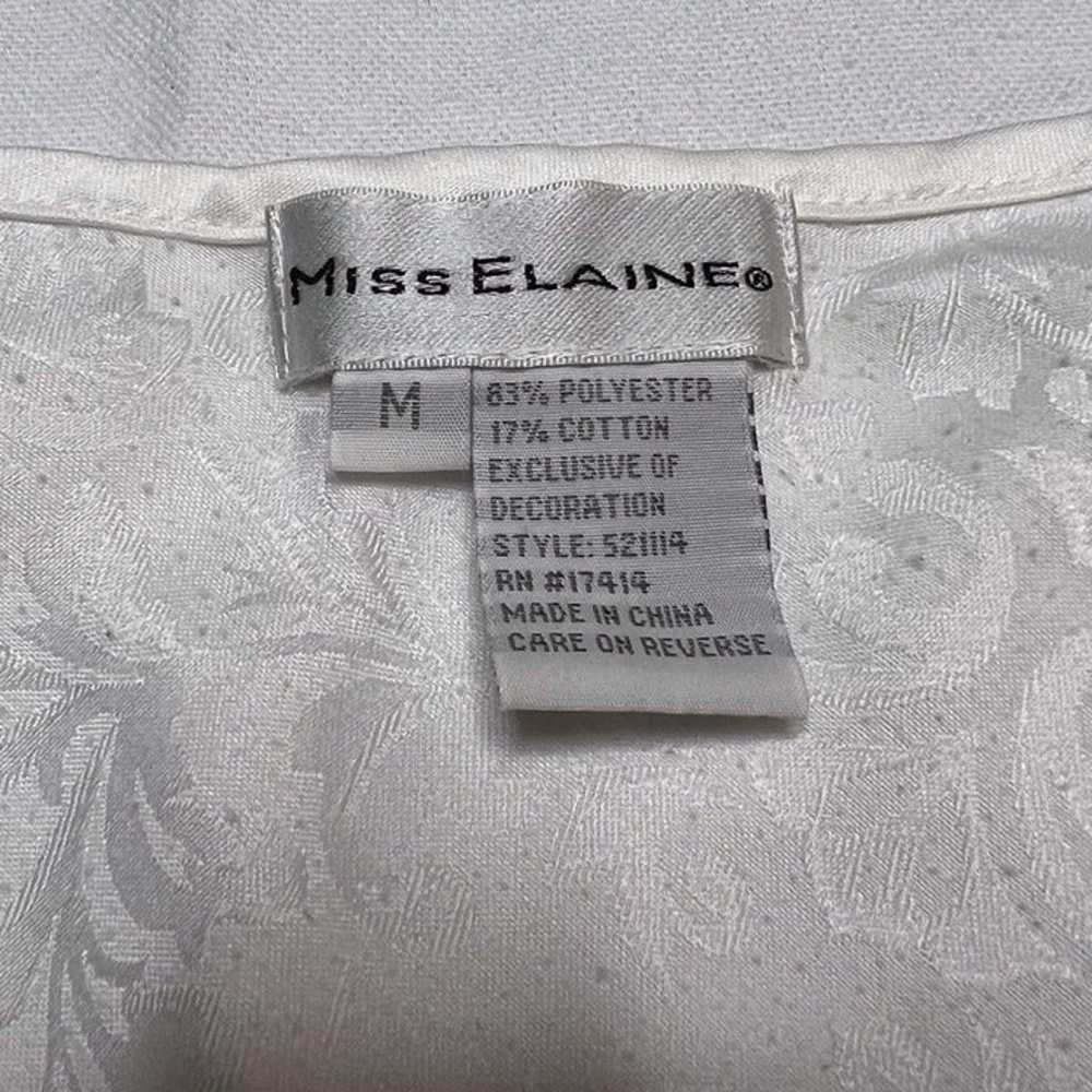 Miss Elaine Vintage Jacquard Print Floral Embroid… - image 3