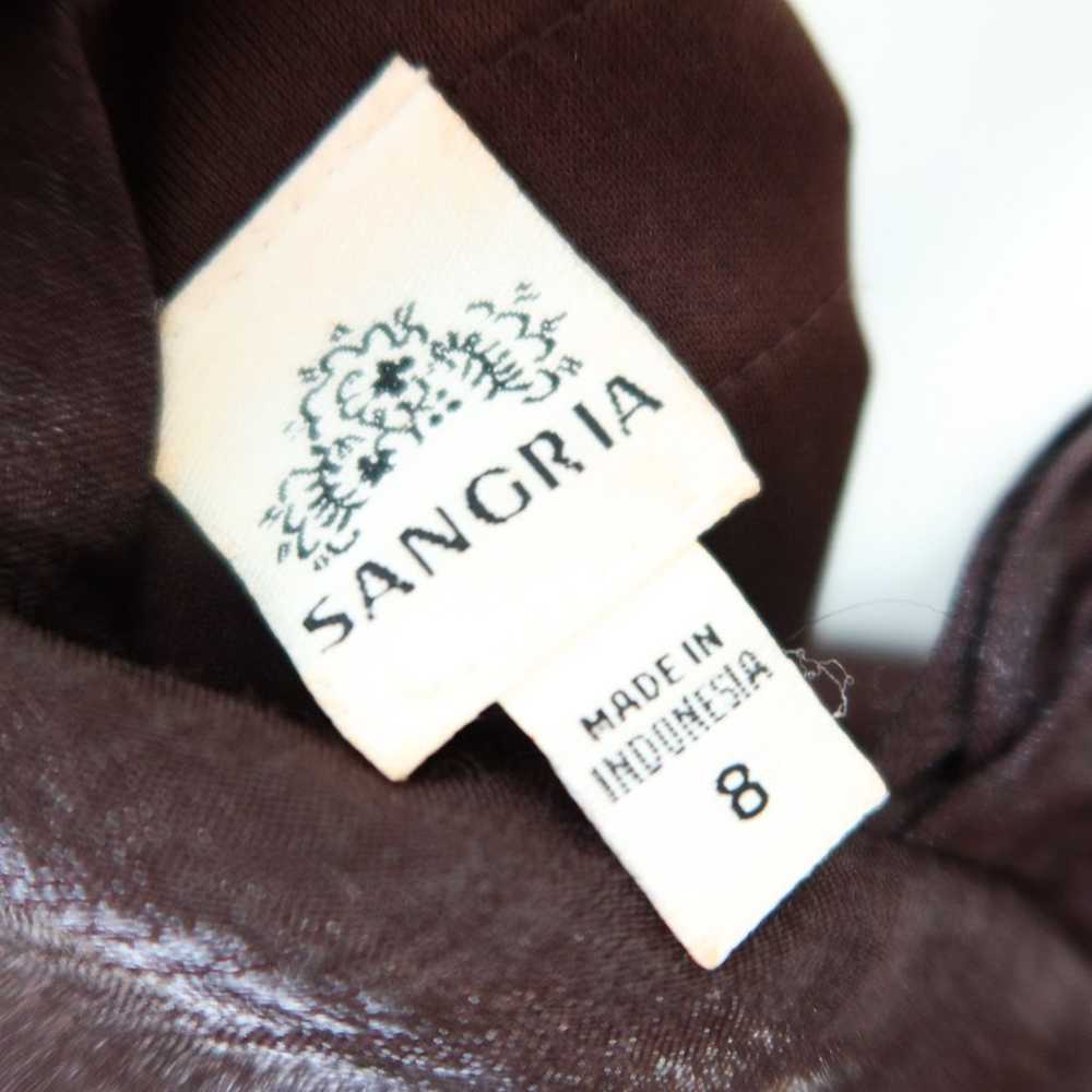 Vintage Y2K Dark Brown Ruffle Dress Sangria Size 8 - image 9