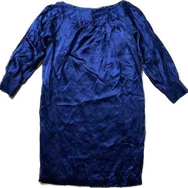 Maggy London blue silk dress