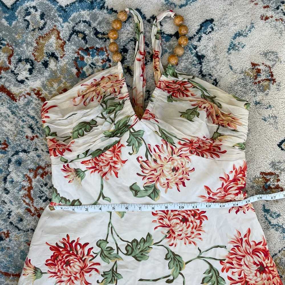 Vintage Floral Print Halter Dress - image 2