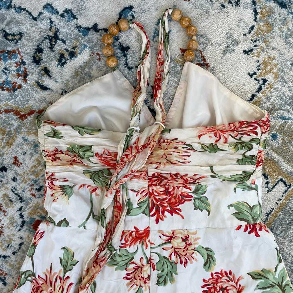 Vintage Floral Print Halter Dress - image 4