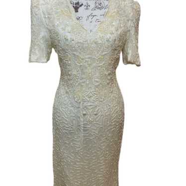 Vintage Laurence Kazar beaded evening dress