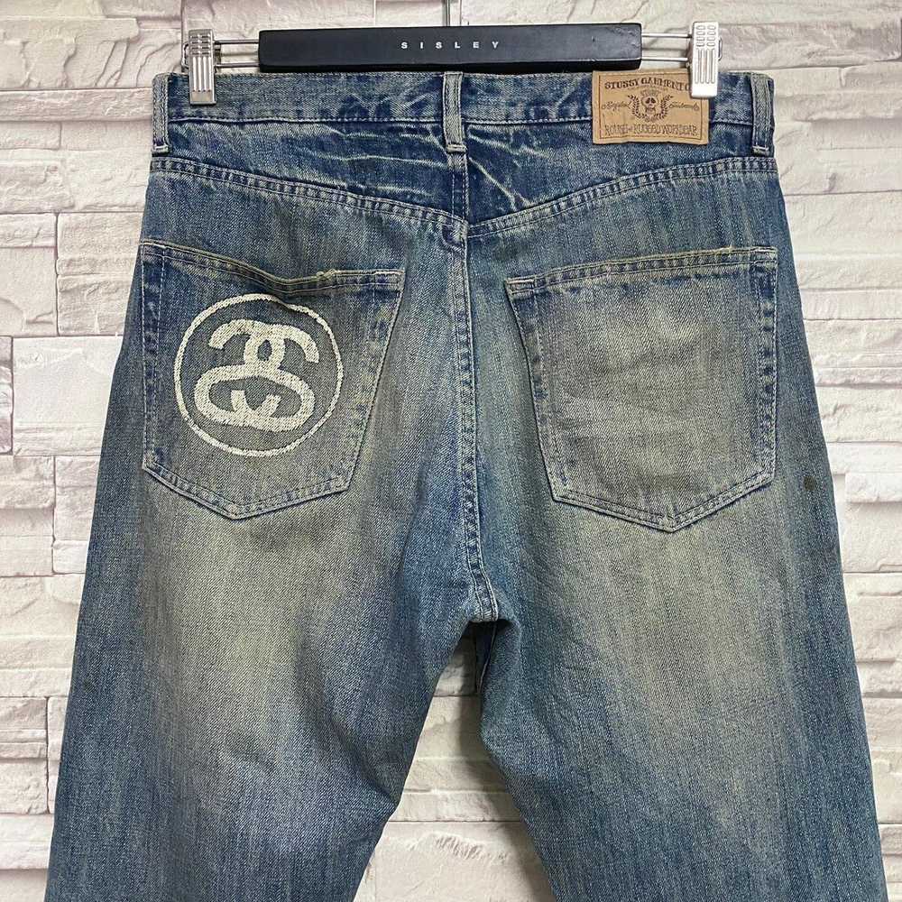 Stussy × Vintage Vintage Stussy Denim Mudwash Jea… - image 12