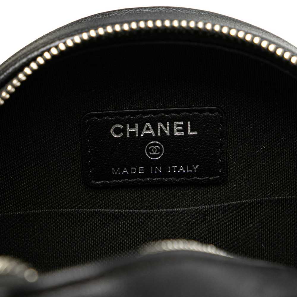 Chanel Chanel Goatskin Camellia Round Clutch with… - image 6